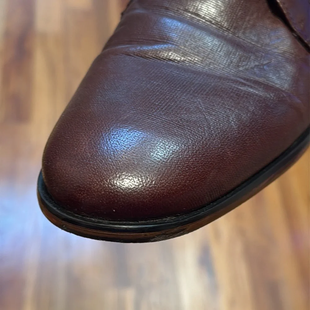 Red Tape Textured Leather Ankle Chukka Boots Men’s 9